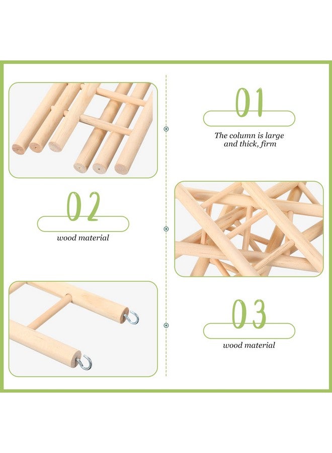 Kigeli 6 Pcs Wood Step Ladder for Bird, Hanging Bird Ladder Parrot Step Cage Hanging Climbing Toys for Parakeets, Parrots, Cockatoo and Lovebirds - Image 3
