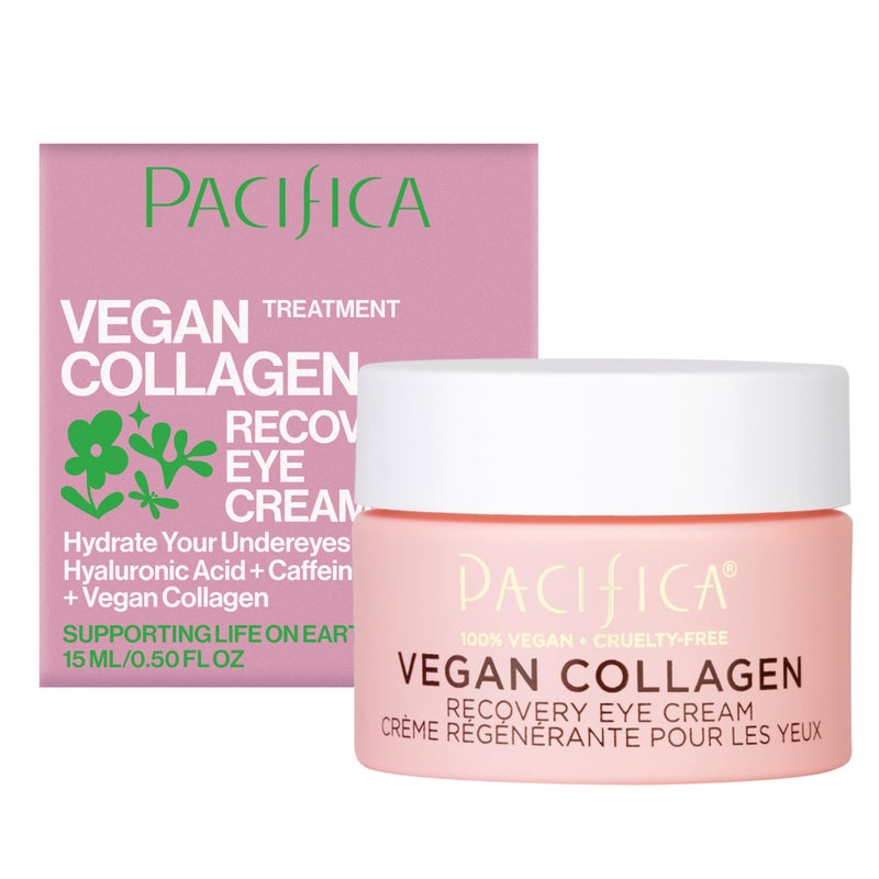 Pacifica Beauty, Vegan Collagen Overnight Recovery Eye & Face Cream, Hyaluronic Acid, Caffeine, Vitamin C & E, Hydrating & Moisturizing Skin Care for Aging and Dry Skin, 15ml - 0.5 fl oz - Image 1