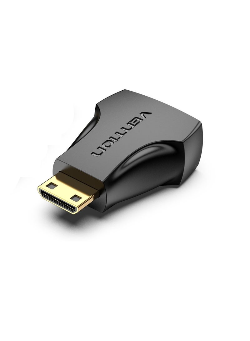 VENTION Mini HDMI Male to HDMI Female Adapter Black Model # AISB0 - Image 1