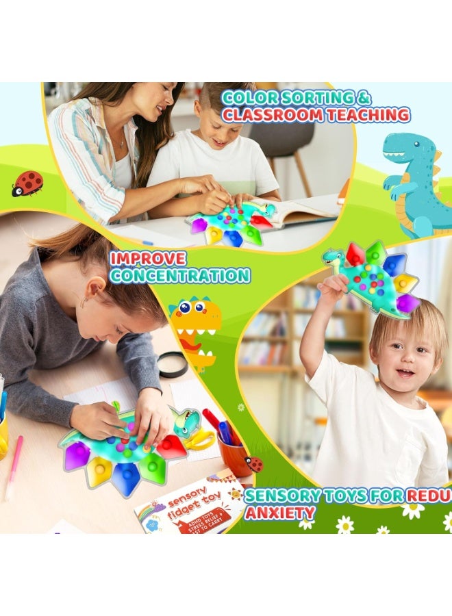 general 2PC Dinosaur Color Sorting Sensory Toys, Montessori Toys for Toddler Fine Motor Skill Game Learning Activities Quiet Calm Down Fidgets for Classroom Stocking Stuffers for 3 4 5 Year Old Boy Travel Toy - Image 5