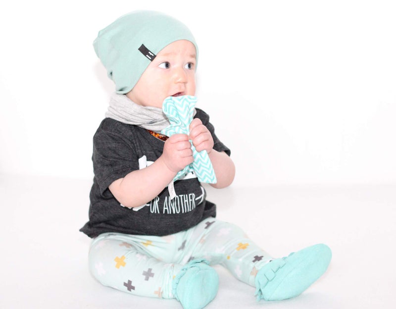 Baby Paper Original Baby Paper - Crinkle Teether and Sensory Toy for Babies and Infants | Turquoise Zig Zag | Non-Toxic, Washable | Great for Baby Showers - Image 3