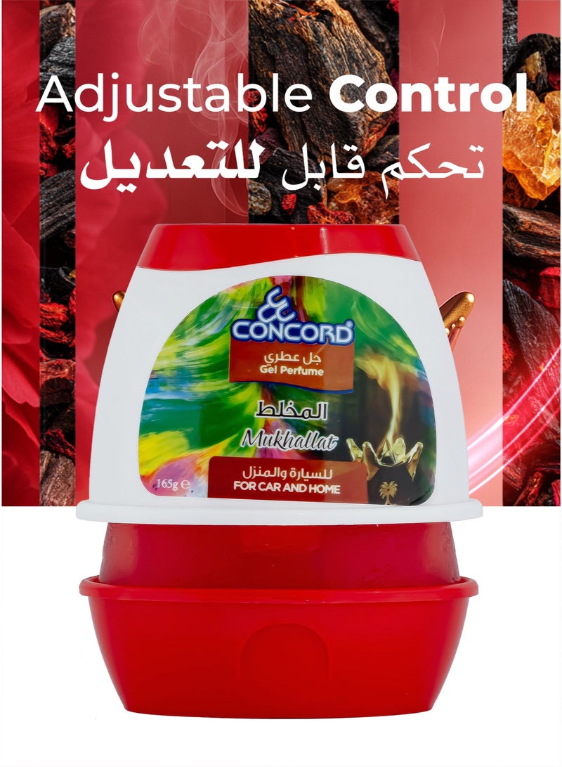 CONCORD- Gel Air Freshener, Mukhallat Fragrance for Car and Home | Multiple Usage Areas, Odor Eliminator, Last Up To 30 Days | Made in Malaysia, 165g | LIMITED TIME OFFER- Pack of 2 (One Fragrance as Shown + One with Random Fragrance) - Image 4