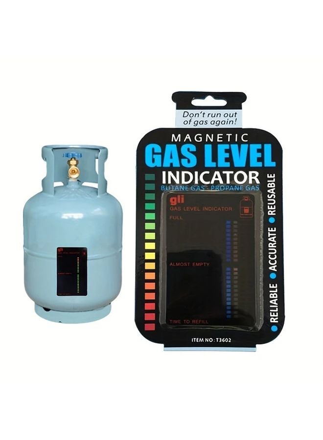 Black Magnetic Gas Level Gauge For Propane Butane LPG Cylinders No Battery - Image 2