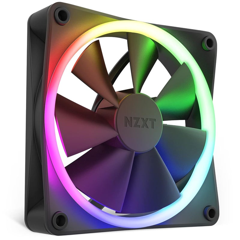 NZXT F120RGB - 120mm RGB Fans - Single - Black - Image 1
