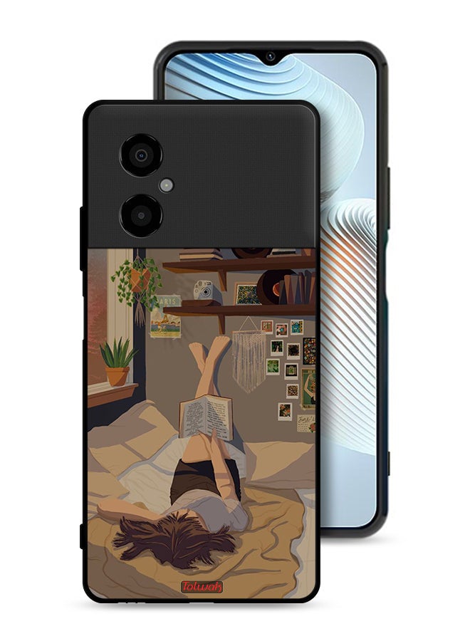 Tolwak Xiaomi Poco M4 5G Protective Case Cover Studying Art - Image 1
