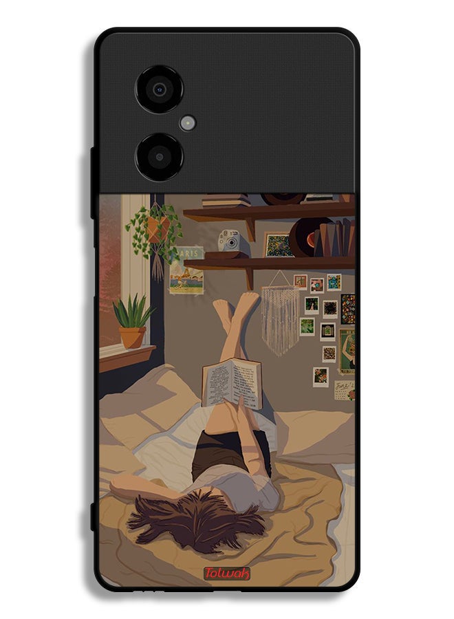 Tolwak Xiaomi Poco M4 5G Protective Case Cover Studying Art - Image 2