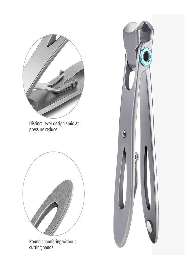 FVION Nail Clippers Set, Toenail Clipper Trimmer for Thick Nails, 16mm Wide Jaw Open Nail Cutter for Fingernails and Toenails With Nail File for Men and Women - Image 3