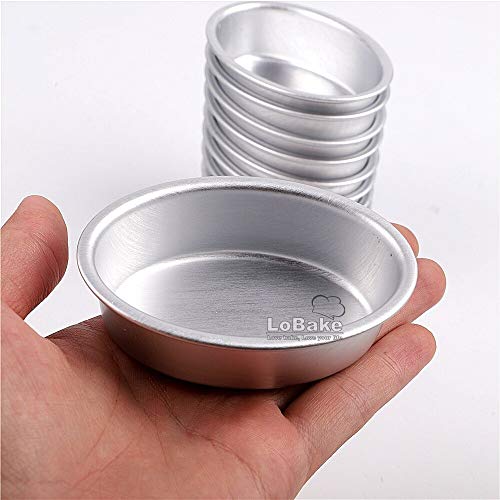 LoBake 10pcs mini size oval egg shape aluminium alloy metal cheese pan cake mold bread mould tart holder pudding jelly tin DIY bakery D00 - Image 4