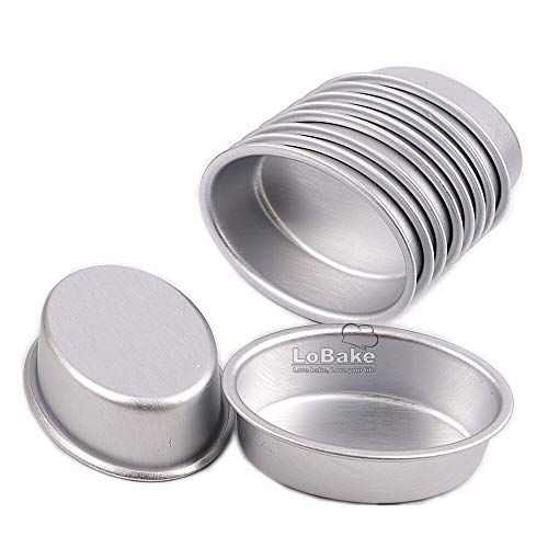 LoBake 10pcs mini size oval egg shape aluminium alloy metal cheese pan cake mold bread mould tart holder pudding jelly tin DIY bakery D00 - Image 3