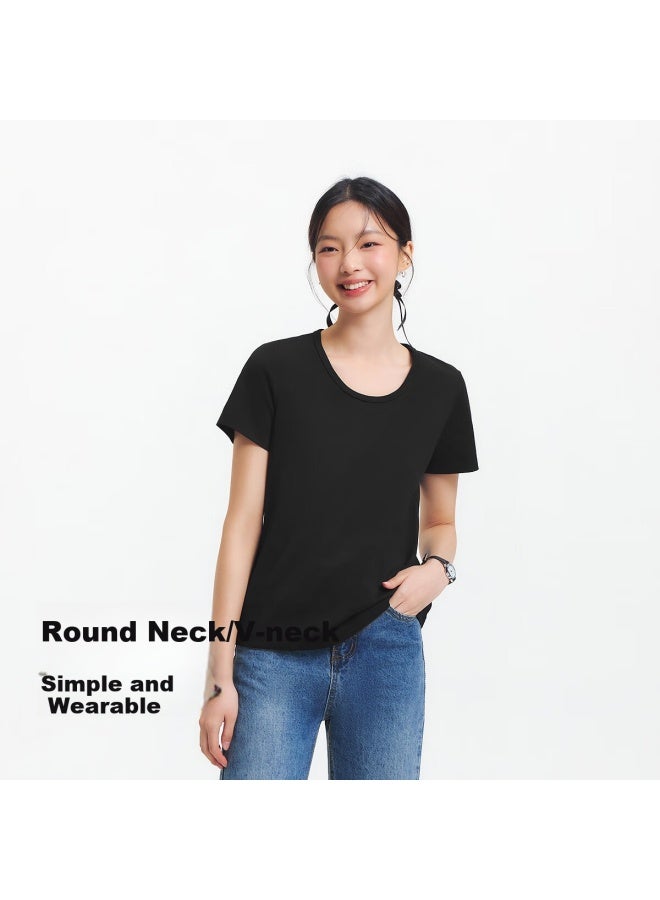 Semir Cool Feeling T | Short Sleeve T-shirt Women's Moisture Wicking Quick Dry Antibacterial Simple All-match Straight Shoulder Summer Outfit 109325100001 - Image 1