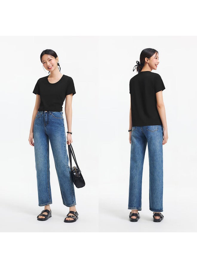 Semir Cool Feeling T | Short Sleeve T-shirt Women's Moisture Wicking Quick Dry Antibacterial Simple All-match Straight Shoulder Summer Outfit 109325100001 - Image 2