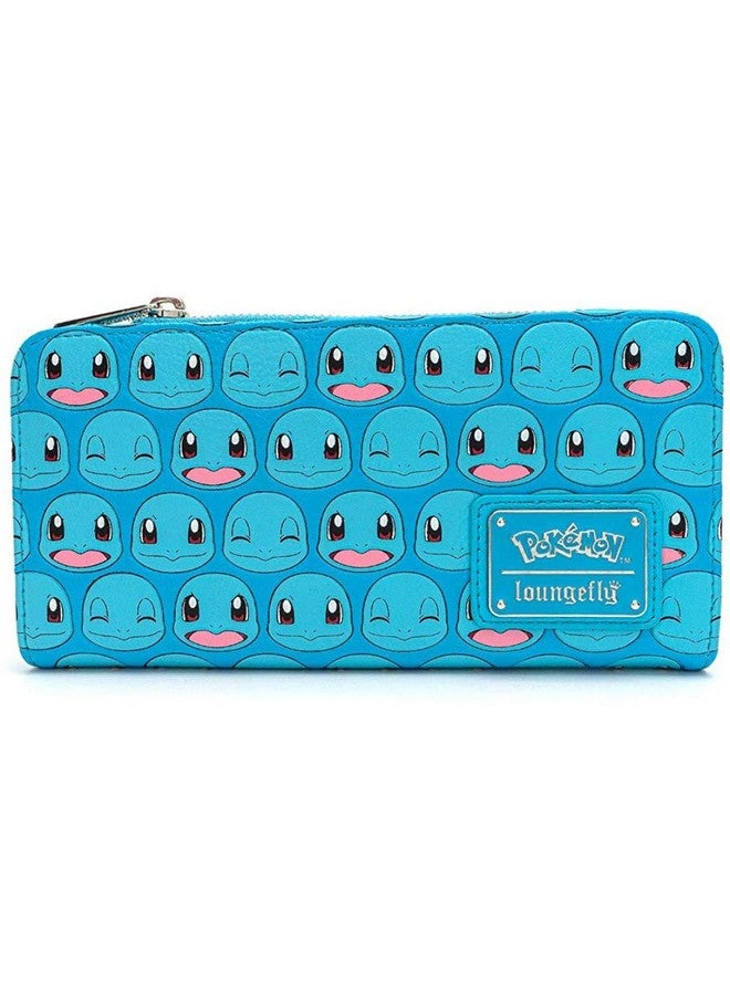 Loungefly X Pokemon Squirtle Faces Fauxleather Flap Wallet (Blue One Size) - Image 1
