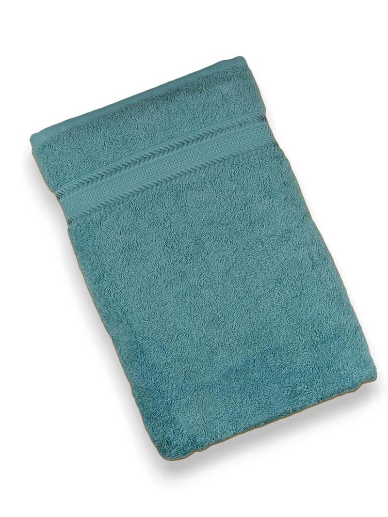 RAMRAJ COTTON Ramraj Bamboo Aqua Blue Cotton Terry Bath Towel (OS; Aqua Blue) - Image 1