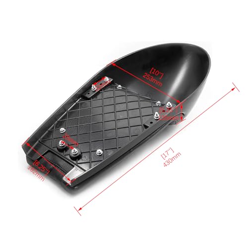 DKMOTORK 0391 Motorcycle Hump Cafe Racer Seat All Black（gloss black finish, subframe modification is required） - Image 4