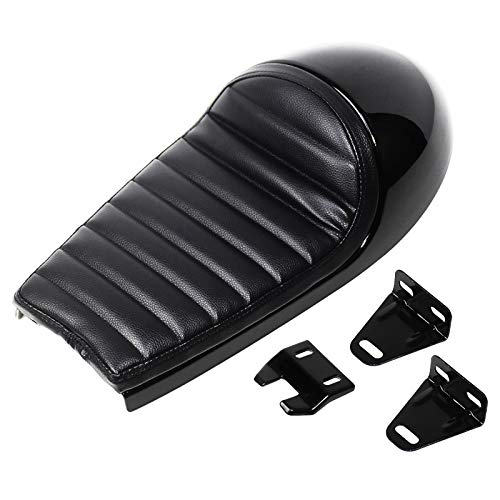 DKMOTORK 0391 Motorcycle Hump Cafe Racer Seat All Black（gloss black finish, subframe modification is required） - Image 5