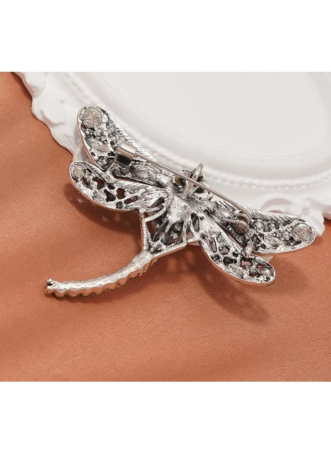 Gleamart - Dragonfly Brooch Pin Acrylic Fly Insect Breastpin for Women Clothing Corsage Brown2 - Image 1