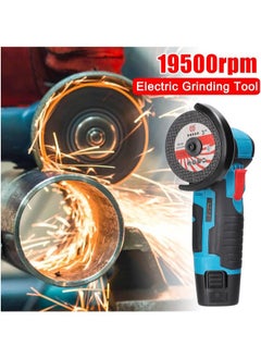 Denzoz Mini Angle Grinder 19500rpm Mini Grinders Power Tools Handheld Portable Electric Grinder Machine with 2 Cutting Disc and 1500mAh Battery  - Image 2