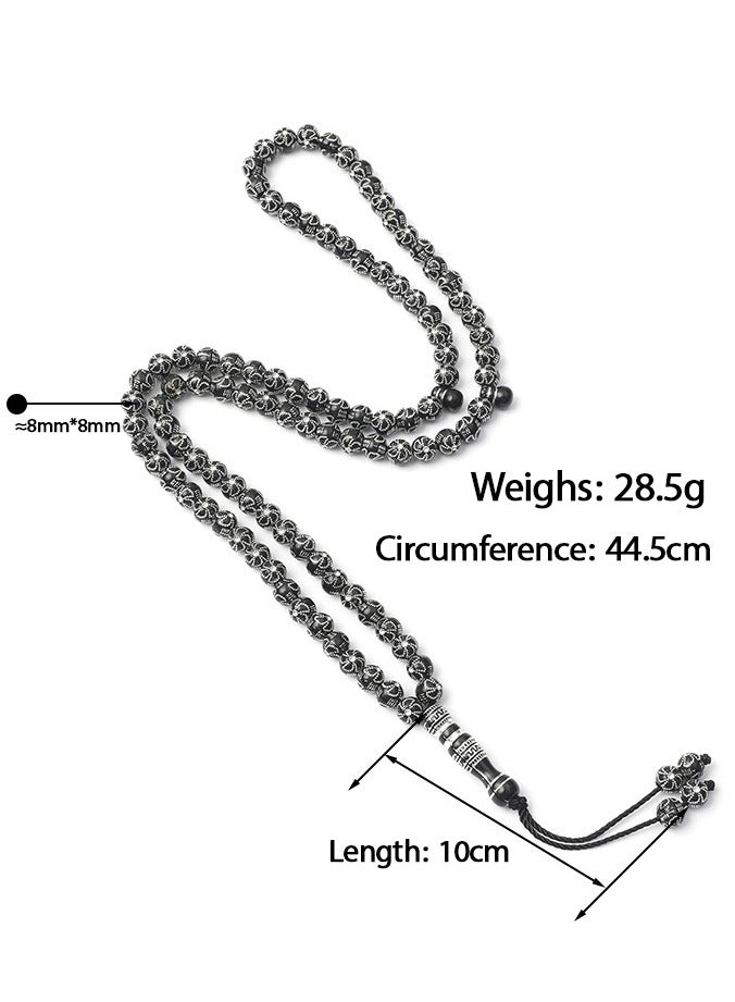 جي آر كيه سي مسبحة تسبيح من 99 خرزة بحجم 8 مم – خفيفة الوزن ومتينة، مثالية للاستخدام اليومي - Image 3