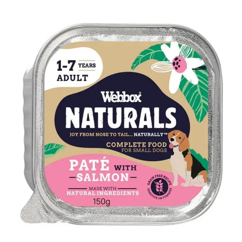 Webbox Natural Complete Foods For Small Dogs Pate With Salmon- 150gms