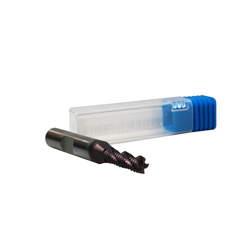 HFS (R) Roughing End Mill Square End Mill 4 Flute M42 8% Cobalt TiAlN for Steel 1/4" Dia. - Image 5