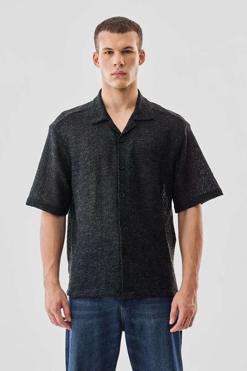 سنيتش قميص كروشيه بقصة صندوقية