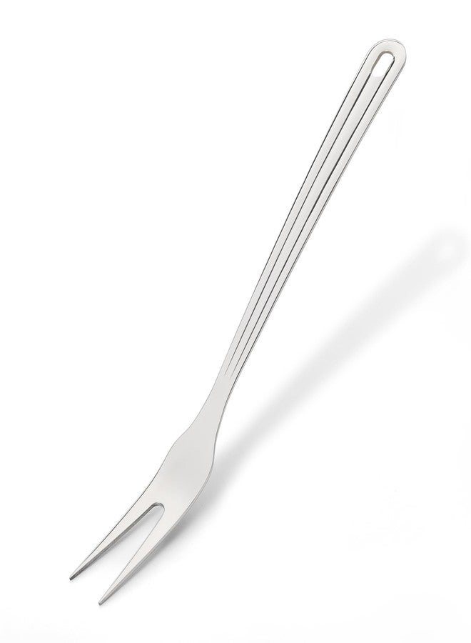 HIFIND Meat Fork, Two Prong Large Fork with Long Heat-Resistant Handle, 430 Stainless Steel Large Fork, Ideal for Kitchen, Carving, Serving, BBQ, and Grilling 1Pc - Image 1