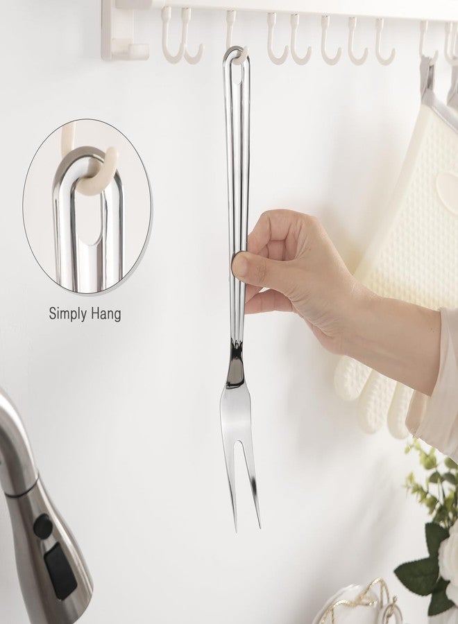 HIFIND Meat Fork, Two Prong Large Fork with Long Heat-Resistant Handle, 430 Stainless Steel Large Fork, Ideal for Kitchen, Carving, Serving, BBQ, and Grilling 1Pc - Image 5