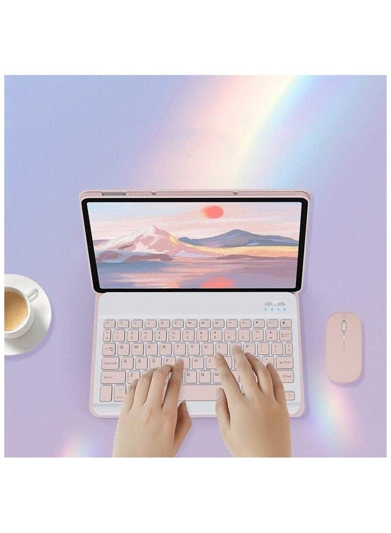 Keyboard Case Compatible with Lenovo Tab P12 12.7'' 2023, Detachable Wireless Keyboard Slim Leather Smart Cover with Mouse for Tab P12 12.7 Inch - Image 2