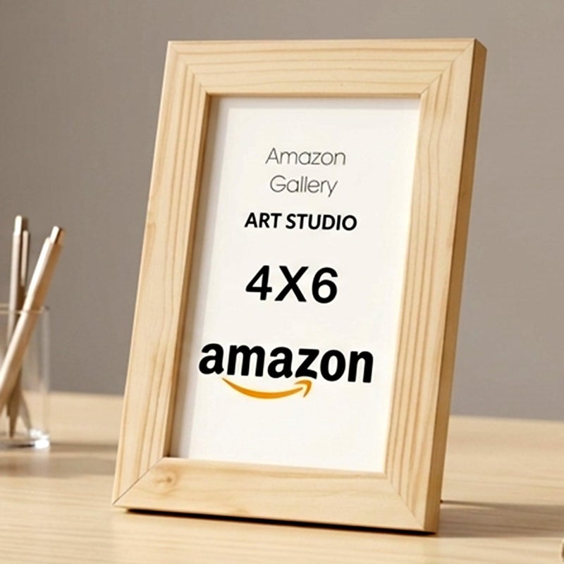 4X6 Photo Frame Wall & Tabletop Frames 10X15 CM (Wood-M11) - Image 1