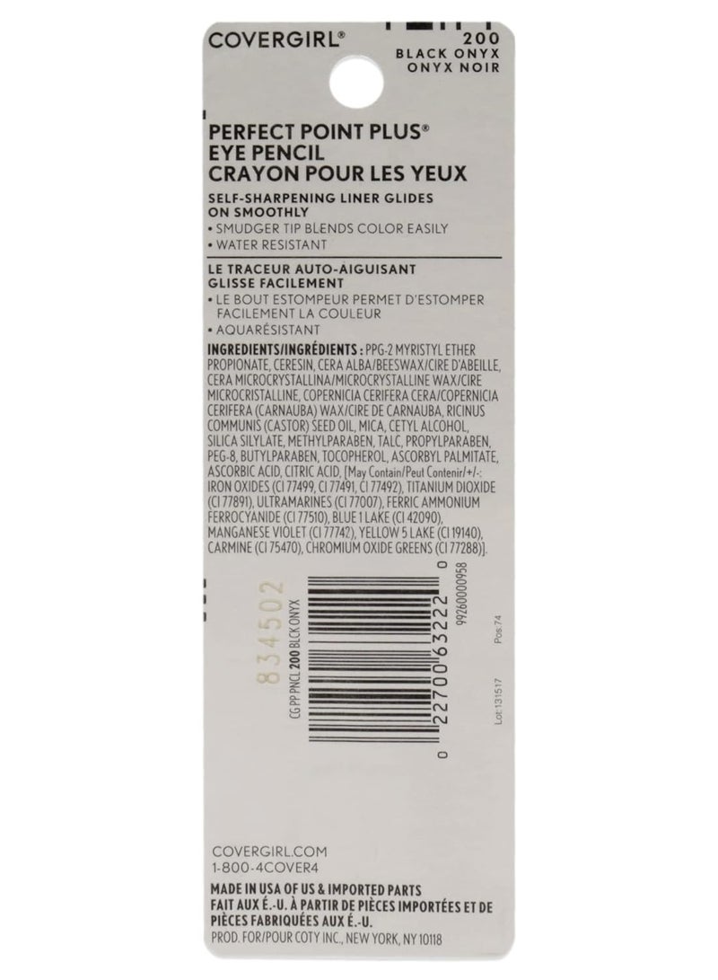 CoverGirl CoverGirl Perfect Point Plus Eyeliner Pencil, Black Onyx, Long-Lasting, Versatile Black Eyeliner, Soft Smudging Tip, No Sharpening Needed, Pack of 1 - Image 2
