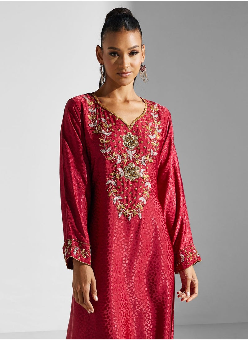 ARABIAN CLOSET - Embellished Embroidered Jalabiya - Image 1