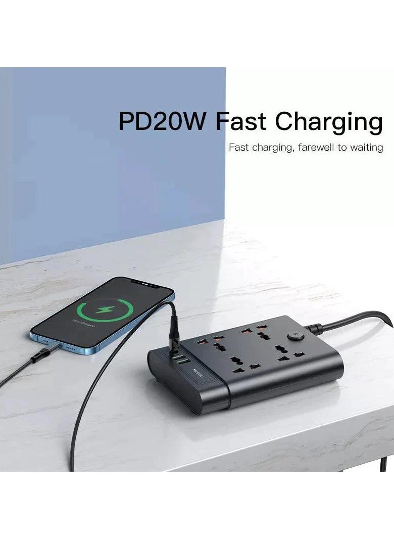 Yesido - MC11 2 Meter Long Multi Port Home Using Pull Up Max 2650W Power Track Power Socket - Image 1