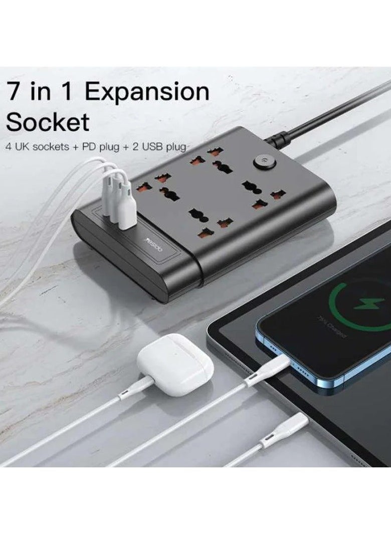 Yesido - MC11 2 Meter Long Multi Port Home Using Pull Up Max 2650W Power Track Power Socket - Image 1