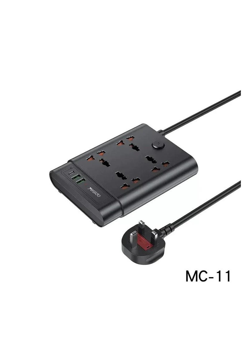 Yesido - MC11 2 Meter Long Multi Port Home Using Pull Up Max 2650W Power Track Power Socket - Image 1