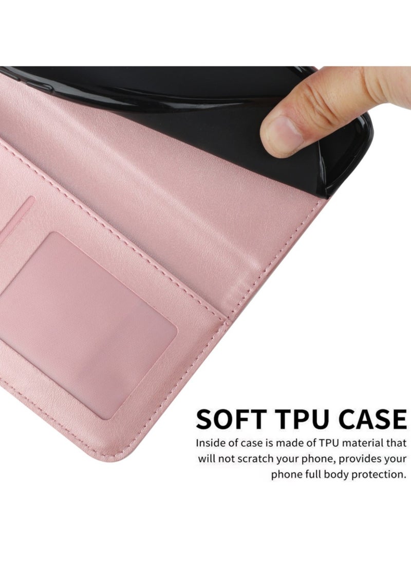 Best Choice Products - For Infinix Smart 8 Case,Premium Infinix Smart 8 Leather Wallet Cover with Card Holder Kickstand Magnetic Closure Flip Folio Case Cover for Infinix Smart 8,Pink - Image 1