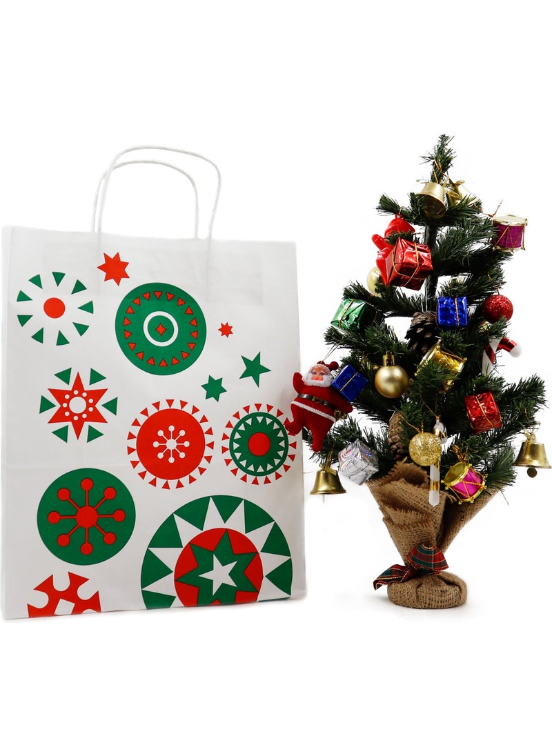 Repro Design New Year Themed Paper Bag with Twist Handle 25 x 31 x 12 cm - 2 New Year Gift Packages  - Image 1