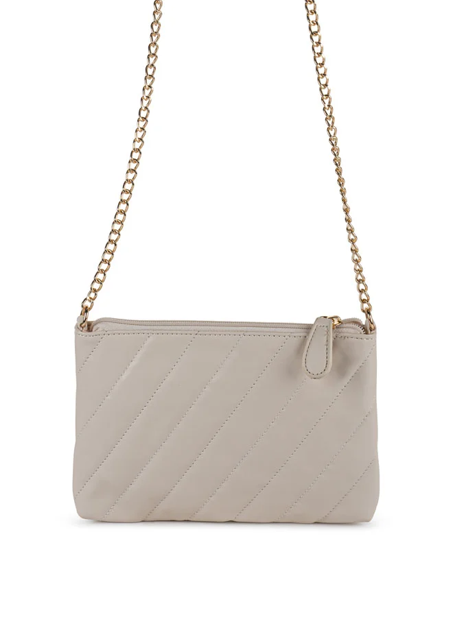 Vincci Women Quilted Shoulder Bag With Chain detail