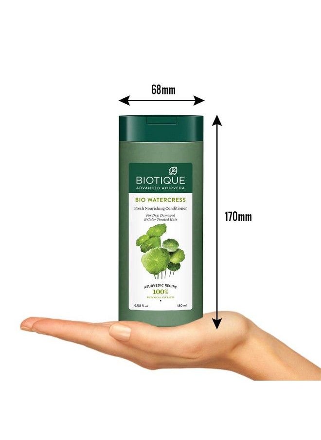 Biotique Bio Watercress Fresh Nourishing Conditioner 180Ml (Pack Of 2)  - Image 4