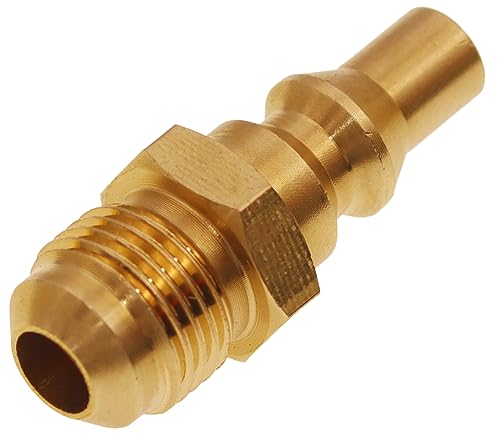 Meter Star 3/8" Male Flare to 1/4" Quick Connect Plug for Female Flare Propane Extension Hose Hook RV Gas Supply - Image 2