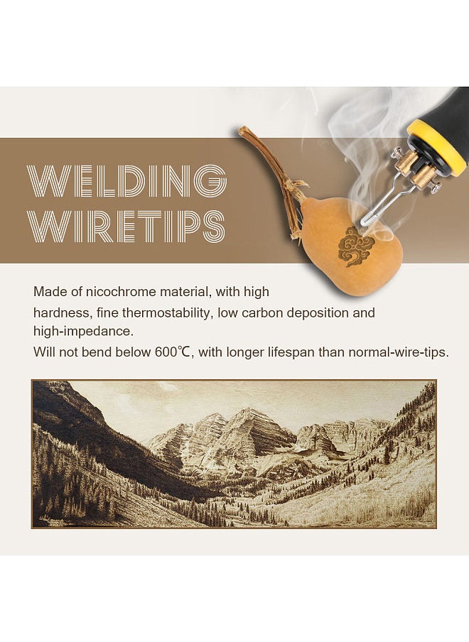 Generic - 10PCS 1mm Diameter Welding Wiretips Set Wood Burning Pyrography Pen Burning Machine Accessory - Image 1