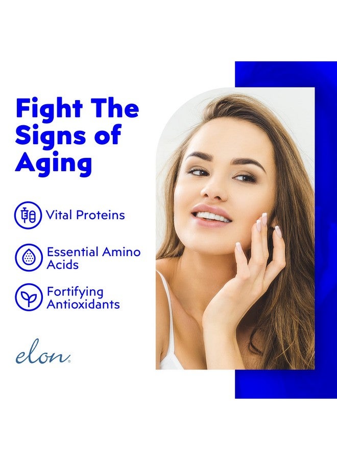 Elon بشرة جديدة مع الكولاجين المهدرج وحمض الهيالورونيك ومضادات الأكسدة؛ مكمل مرطب ومضاد للشيخوخة لصحة البشرة النابضة (90 كبسولة) - Image 4