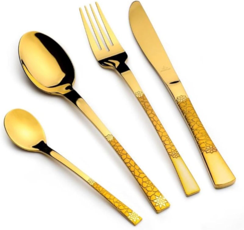 Arshia Gold stainless Steel 38pcs Cutlery Sets TM478GGS