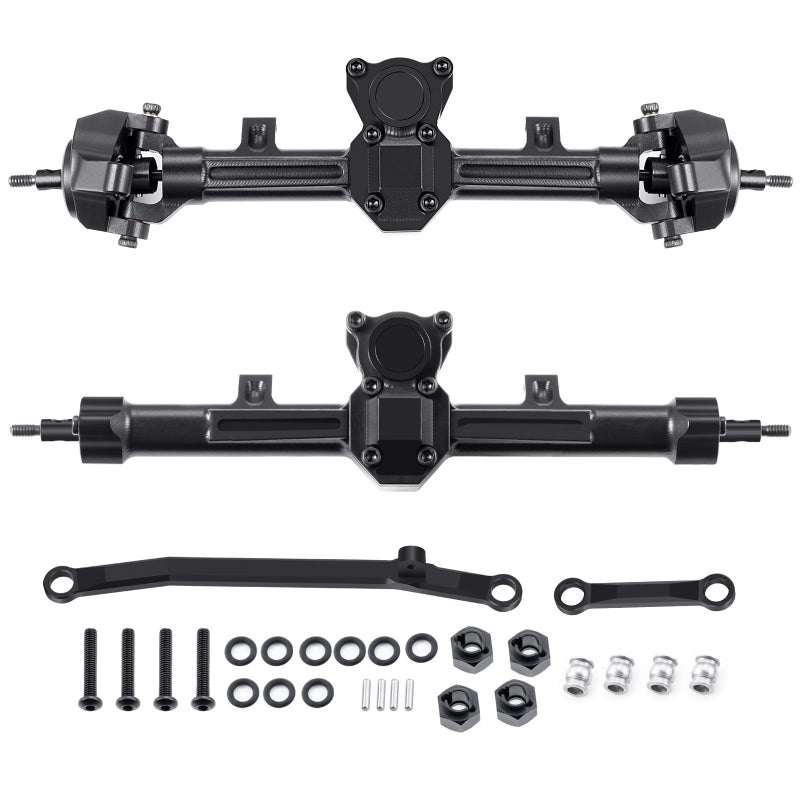 RCLIONS Aluminum FrontRear Axles 4mm Extended for All Axial SCX24 Deadbolt Dodge Power Wagon Gladiator Base Camp 124th RC Crawler Car Upgrades Parts - Image 3