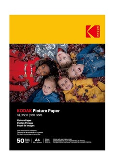 Kodak Picture Paper Glossy 180 gsm A4 Size x 50 Sheets  - Image 1