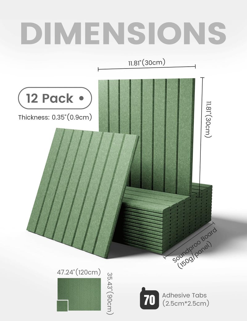 Fluxynara Large Felt Bulletin Board 48" x 36" Cork Board Alternative-12 Pack with 70 Safe Removable Adhesive Tabs, Cork Boards for Walls Cork Board for Home Office Classroom Pin Board-Moss Green - Image 2