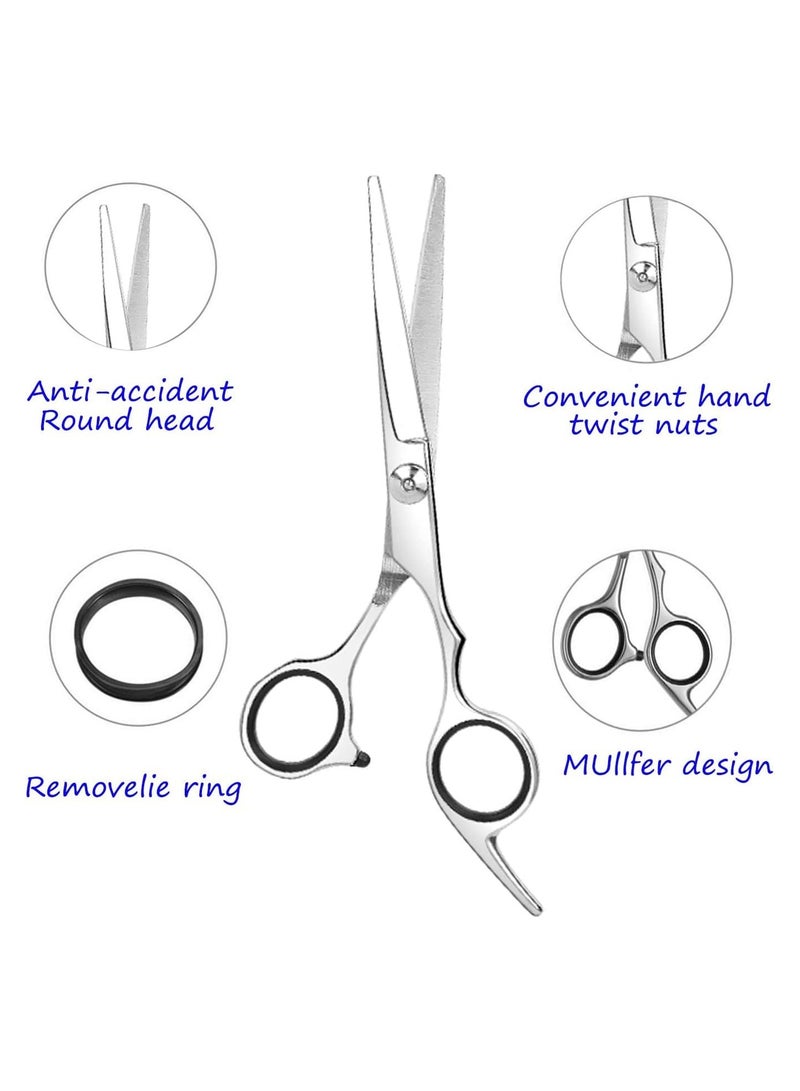 general Professional Hair Cutting Scissors Stainless Steel Haircut Scissor with Fine Adjustment Screw for Home Salon for Women Men Kids - Image 2