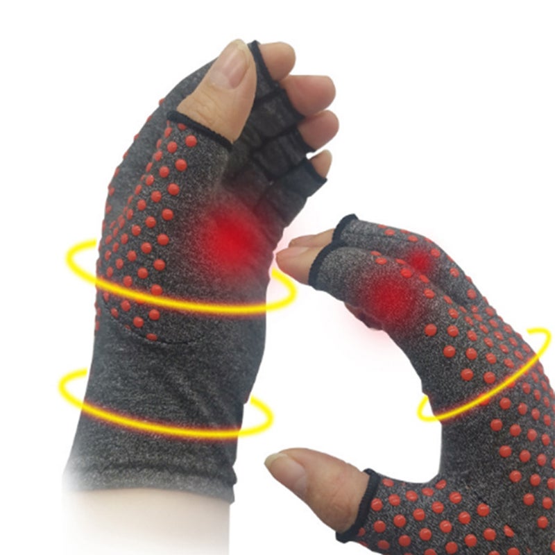 Compression Therapy Glove Wrist Support Brace Anti-Arthritis Rheumatold Health Hand Pain Relief Sleeve Exercise Training Gloves Grey - Image 5