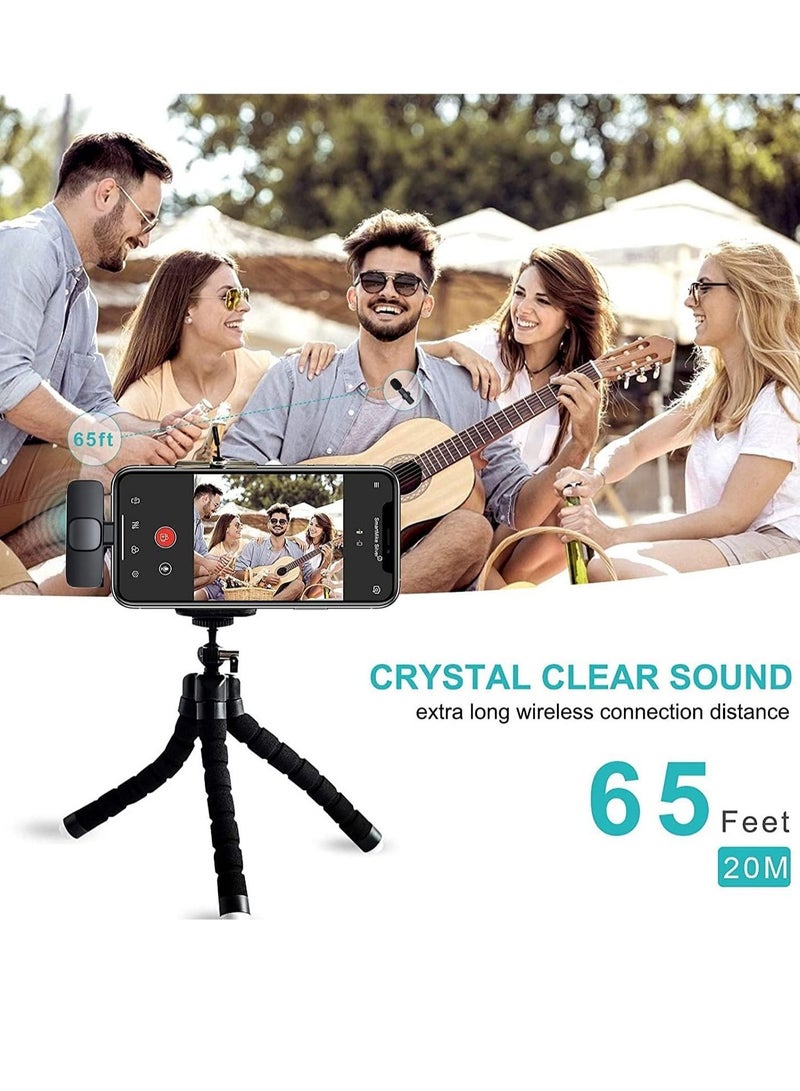 Wireless Lavalier Microphone , mobile phone Microphone, Plug & Play No APP Needed, Mini lapel Wireless Microphone , Noise Cancellation Microphone for live stream - Image 5