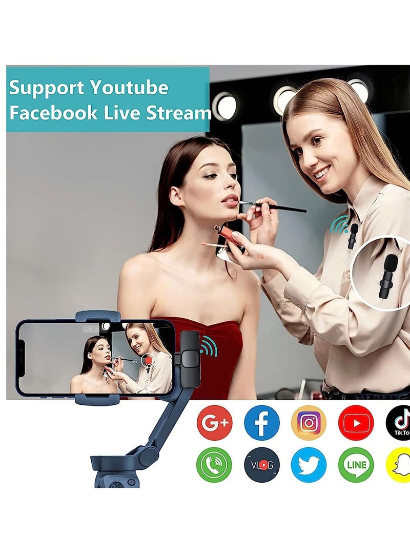 Wireless Lavalier Microphone , mobile phone Microphone, Plug & Play No APP Needed, Mini lapel Wireless Microphone , Noise Cancellation Microphone for live stream - Image 3