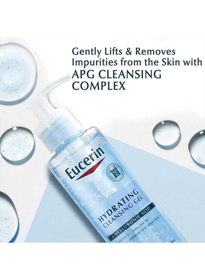 Eucerin Hydrating Cleansing Gel, Daily Facial Cleanser Formulated with Hyaluronic Acid, 6.8 Fl Oz - Image 5